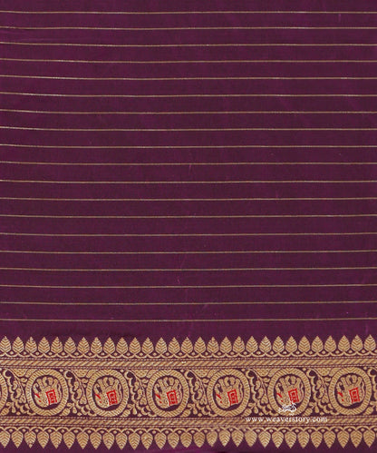 Purple_Handloom_Pure_Katan_Silk_Banarasi_Kadhwa_Saree_With_Rabbit_Booti_And_Meenakar_Elephant_On_Border_WeaverStory_05