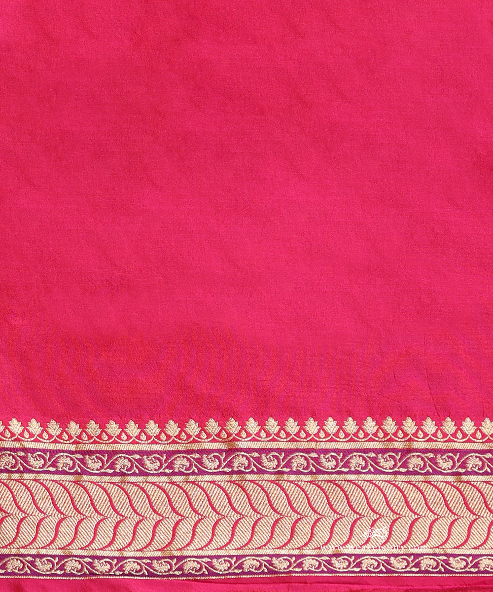 Pink_Handloom_Real_Zari_Pure_Katan_Silk_Banarasi_Saree_With_Small_Elephant_And_Peacock_Motifs_With_Purple_Meena_WeaverStory_05