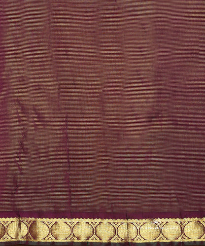 Purple_Pure_Silk_Kanjivaram_Saree_With_Zari_Pin_Stripes_And_And_Small_Border_With_Rudraksh_WeaverStory_05
