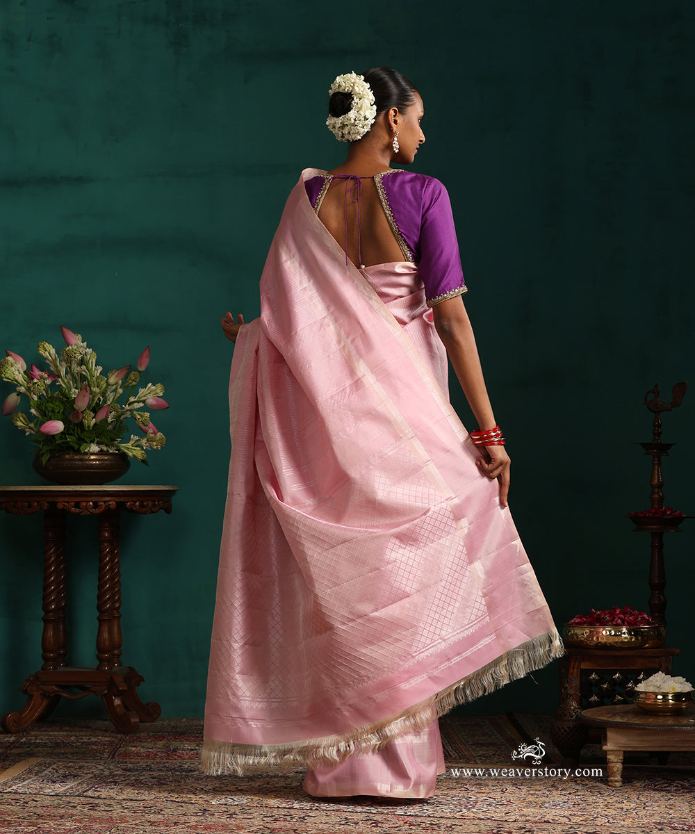 Baby_Pink_Pure_Silk_Kanjivaram_Saree_With_Silver_Zari_Stripes_WeaverStory_03