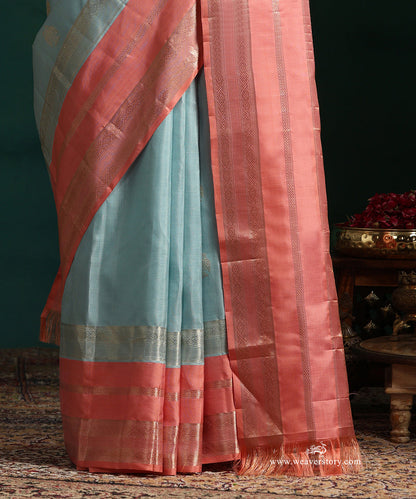 Sky_Blue_Pure_Silk_Pure_Zari_Kanjivaram_Saree_With_Ganderberunda_Motif_And_Pink_Korwai_Border_WeaverStory_04