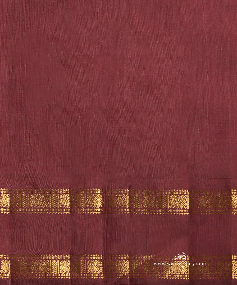 Blush_Pink_Handloom_Pure_Silk_Pure_Zari_Checks_Kanjivaram_Saree_With_Rudraksha_Motif_And_Wine_Korwai_Border_WeaverStory_06