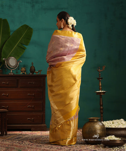 Mauve_And_Gold_Handloom_Pure_Silk_Tissue_Kanjivaram_Saree_With_Elephant_Motifs_And_Mustard_Korwai_Border_WeaverStory_03