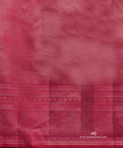 Majenta_Pink_Pure_Silk_Kanjivaram_Saree_With_Vertical_Zari_Stripes_WeaverStory_05