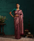 Dark_Wine_Pure_Silk_Kanjivaram_Saree_With_Antique_Zari_Floral_Jaal_WeaverStory_01