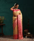 Gold_Pure_Tissue_Silk_Twill_Weave_Kanjivaram_Saree_With_Pink_Border_WeaverStory_01