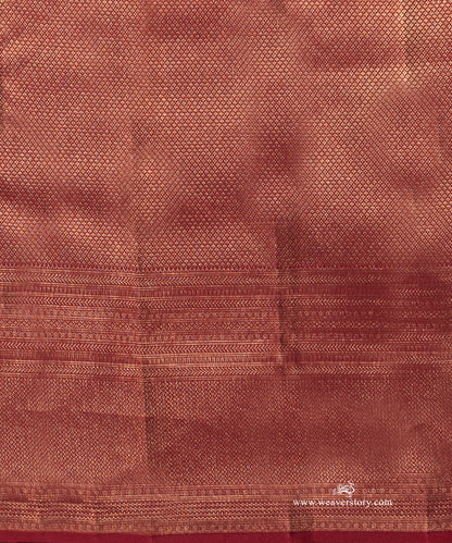 Maroon_Pure_Silk_Kanjivaram_Saree_With_Zari_Border_And_All_Over_Zari_Veritcal_Stripes_And_Motifs_WeaverStory_05