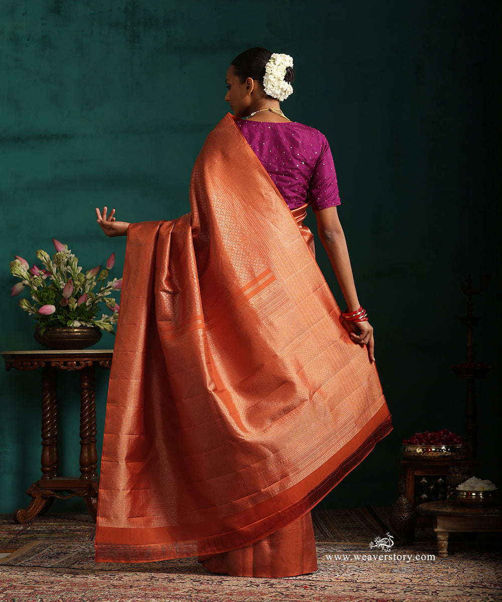 Rust_And_Gold_Pure_Kanjivaram_Saree_With_Zari_Brocade_Weave_WeaverStory_03