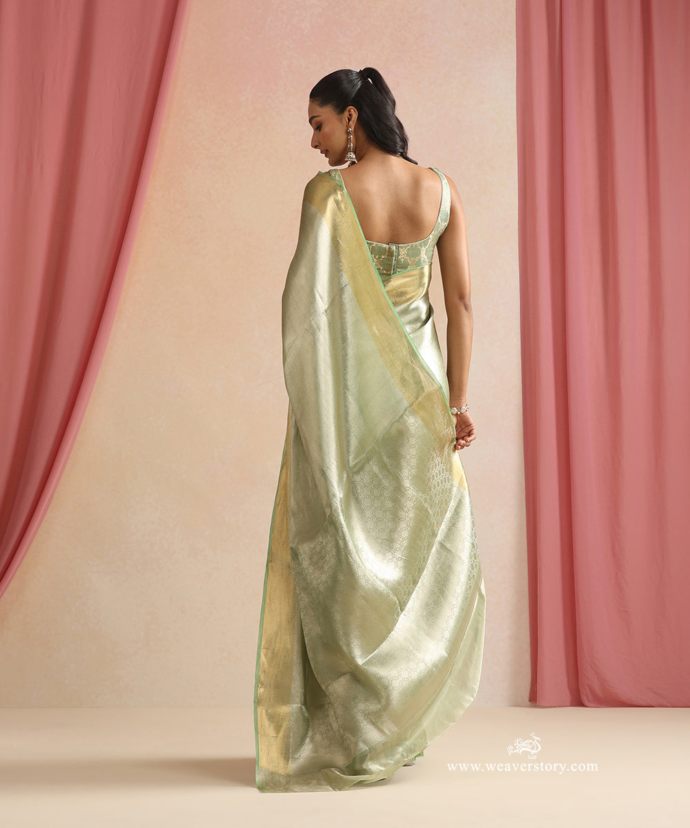 Pista_And_Silver_Handloom_Pure_Silk_Tissue_Tanchoi_Banarasi_Saree_WeaverStory_03