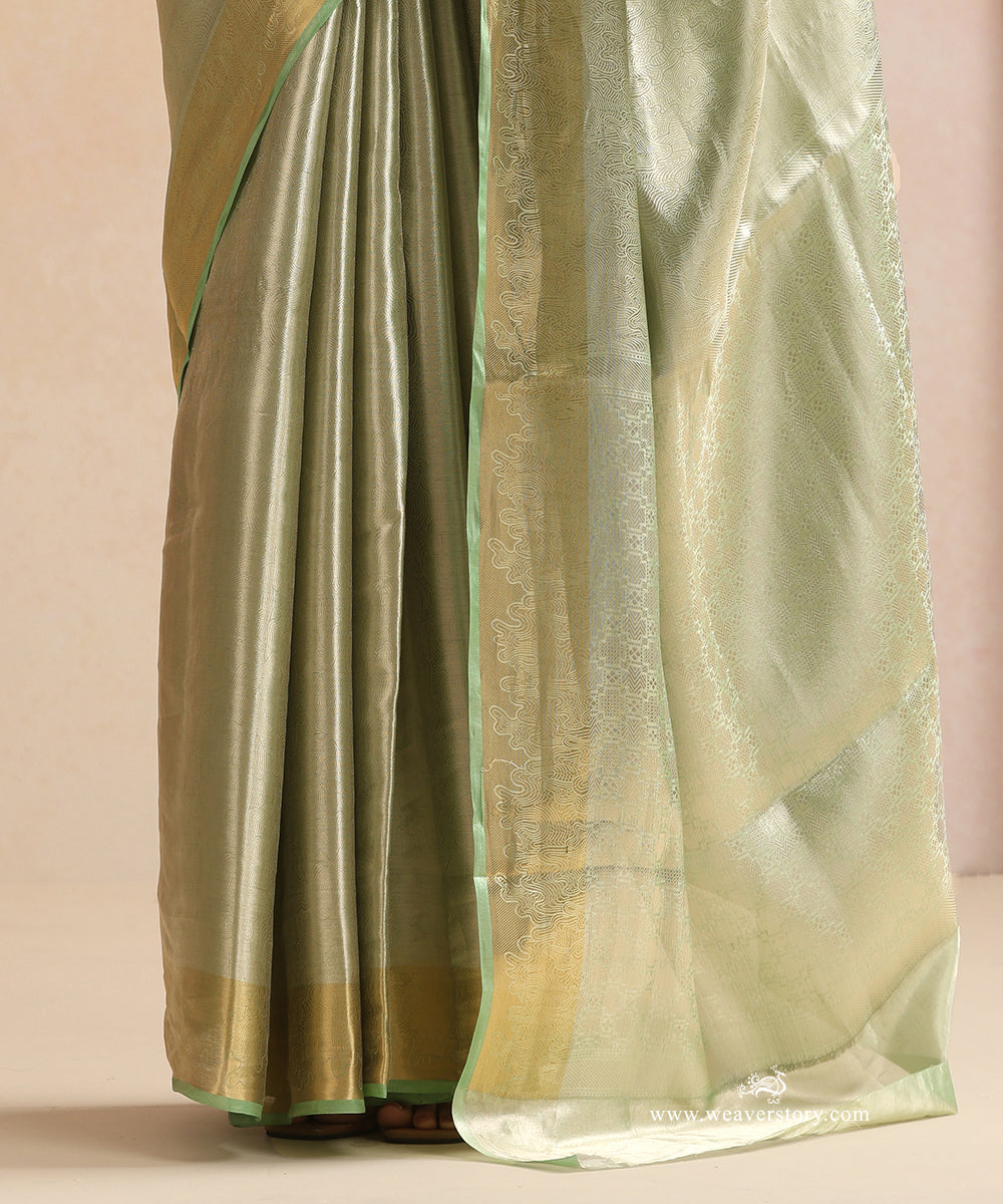 Pista_And_Silver_Handloom_Pure_Silk_Tissue_Tanchoi_Banarasi_Saree_WeaverStory_04