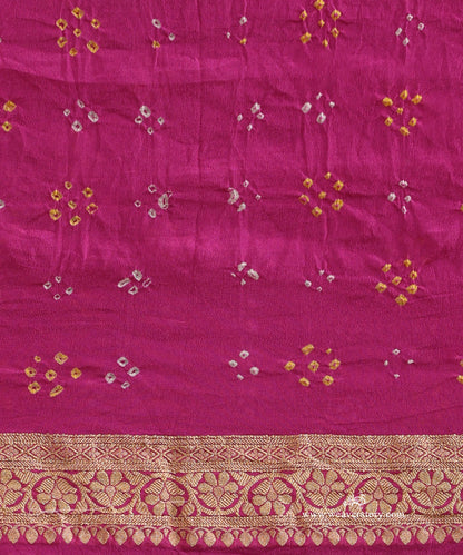 Plum_Handloom_Pure_Georgette_Banarasi_Bandhej_Saree_With_Checkered_Zari_WeaverStory_05