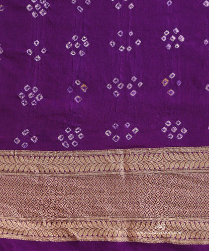 Purple_And_Pink_Shaded_Handloom_Pure_Georgette_Banarasi_Bandhej_Saree_WeaverStory_06