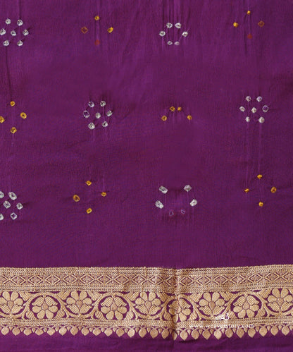 Purple_Handloom_Pure_Georgette_Banarasi_Bandhej_Saree_WeaverStory_04