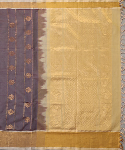 Wine_Handloom_Pure_Cotton_Venkatagiri_Saree_With_Gold_Floral_Bootas_And_Zari_Border_WeaverStory_03