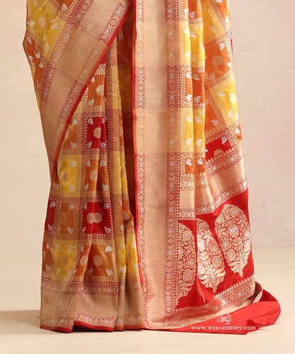 Yellow_And_Red_Handloom_Cutwork_Rangkat_Saree_WeaverStory_04