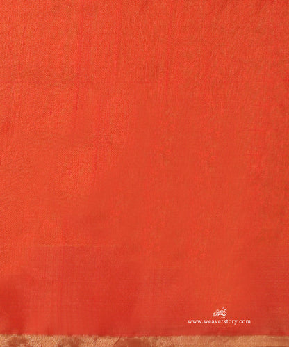 Orange_Handloom_Pure_Silk_Chanderi_Donaliya_Saree_With_Allover_Jaal_And_Purple_Meeena_WeaverStory_05