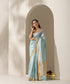 Ice_Blue_Handloom_Pure_Silk_Chanderi_Donaliya_Saree_With_Allover_Jaal_And_Heavy_Golden-Silver_Border_WeaverStory_01