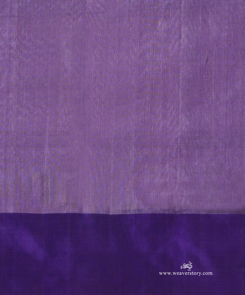 Light_Lavender_Handloom_Pure_Silk_Chanderi_Eknaliya_Saree_With_Red_Meena_Small_Booti_And_Violet_Border_WeaverStory_05