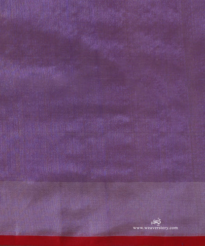 Lavender_Handloom_Pure_Silk_Chanderi_Eknaliya_Saree_With_Red_Meena_Small_Booti_And_Sikhargah_Border_Red_Selvedge_WeaverStory_05