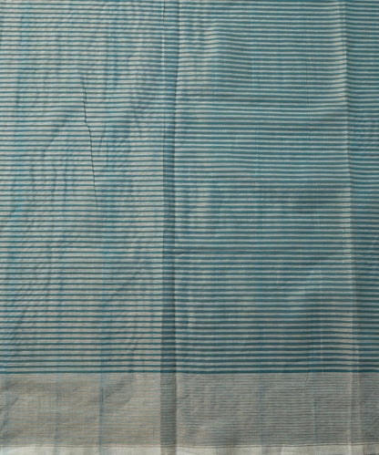 Beige_And_Teal_Handloom_Pure_Cotton_Venkatagiri_Zari_Small_Checkered_Saree_WeaverStory_04