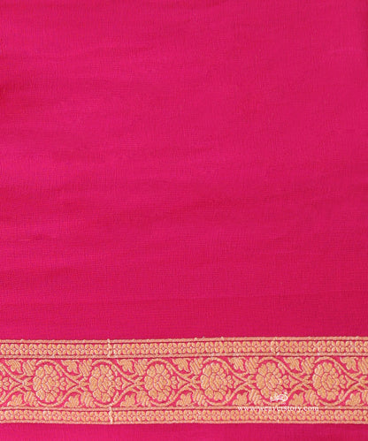 Rani_Pink_Handloom_Pure_Georgette_Saree_With_Allover_Jaal_WeaverStory_05
