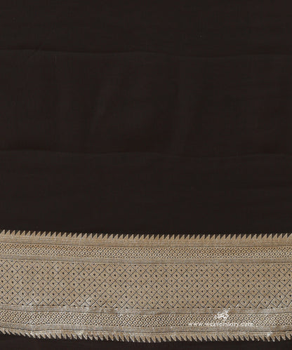 Black_Handloom_Pure_Georgette_Banarasi_Cutwork_Saree_With_Allover_Rose_Jaal_WeaverStory_05