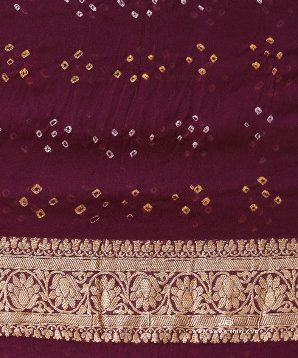 Onion_Pink_Handloom_Pure_Georgette_Banarasi_Cutwork_Saree_With_Wine_Contrast_Border_WeaverStory_05