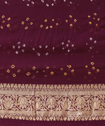 Onion_Pink_Handloom_Pure_Georgette_Banarasi_Cutwork_Saree_With_Wine_Contrast_Border_WeaverStory_05
