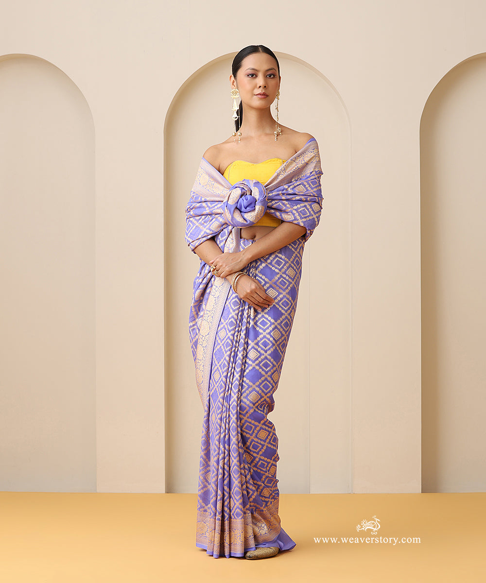 Lavender_Handloom_Pure_Georgette_Banarasi_Saree_With_Allover_Barfi_Jaal_And_Cutwork_Weave_WeaverStory_01
