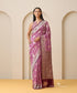 Light_Purple_Handloom_Pure_Georgette_Banarasi_Saree_With_Plum_Contrast_Border_And_Allover_Jaal_WeaverStory_01