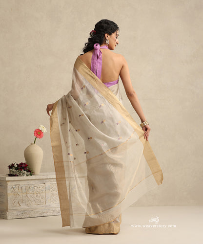 Light_Mauve_Handloom_Cotton_Silk_Eknaliya_Chanderi_Saree_With_Thread_And_Zari_Meena_Flower_Booti_WeaverStory_03