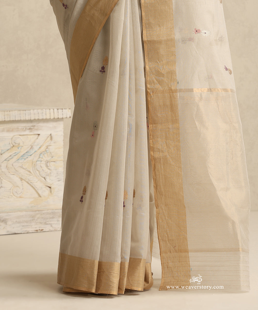 Light_Mauve_Handloom_Cotton_Silk_Eknaliya_Chanderi_Saree_With_Thread_And_Zari_Meena_Flower_Booti_WeaverStory_04