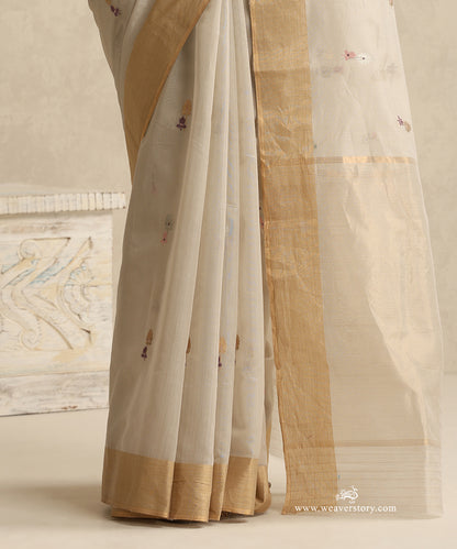 Light_Mauve_Handloom_Cotton_Silk_Eknaliya_Chanderi_Saree_With_Thread_And_Zari_Meena_Flower_Booti_WeaverStory_04