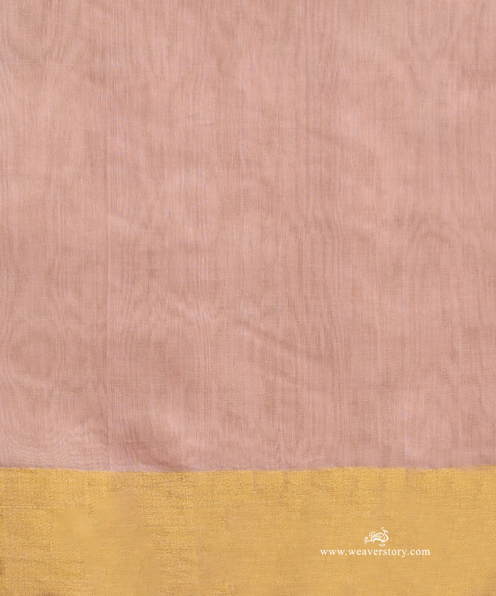 Soft_Pink_Handloom_Cotton_Silk_Eknaliya_Chanderi_Saree_With_Small_Meena_Flower_Booti_And_Golden_Border_WeaverStory_05
