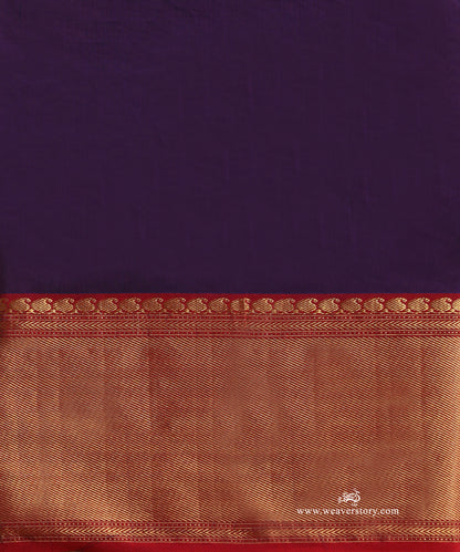Teal_Handloom_Silk_Eknaliya_Chanderi_Saree_With_Small_Zari_Lines_And_Gold_Big_Zari_Border_WeaverStory_05