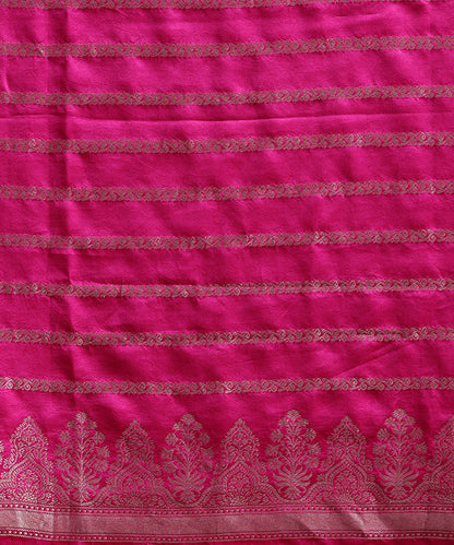 Dark_Green_Mashru_Silk_Banarasi_Saree_With_Lotus_Motifs_&amp;_Pink_Meena_WeaverStory_06