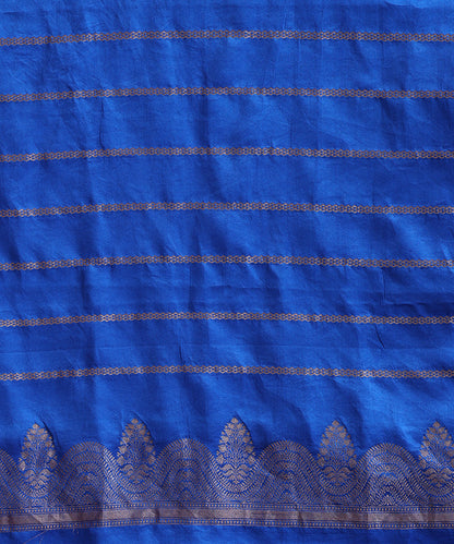 Blue_Pure_Mashru_Silk_Banarasi_Kadhwa_Saree_With_Leaf_Motifs_&amp;_Pink_Meena_WeaverStory_05