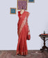 Rust_Handloom_Pure_Chiniya_Silk_Banarasi_Saree_With_Cutwork_Boota_And_Havey_Blouse_WeaverStory_01