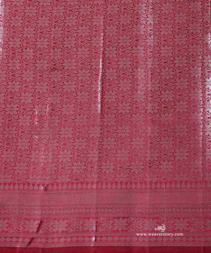 Wine_Handloom_Pure_Chiniya_Silk_Banarasi_Saree_With_Silver_Zari_Tree_Motifs_WeaverStory_05