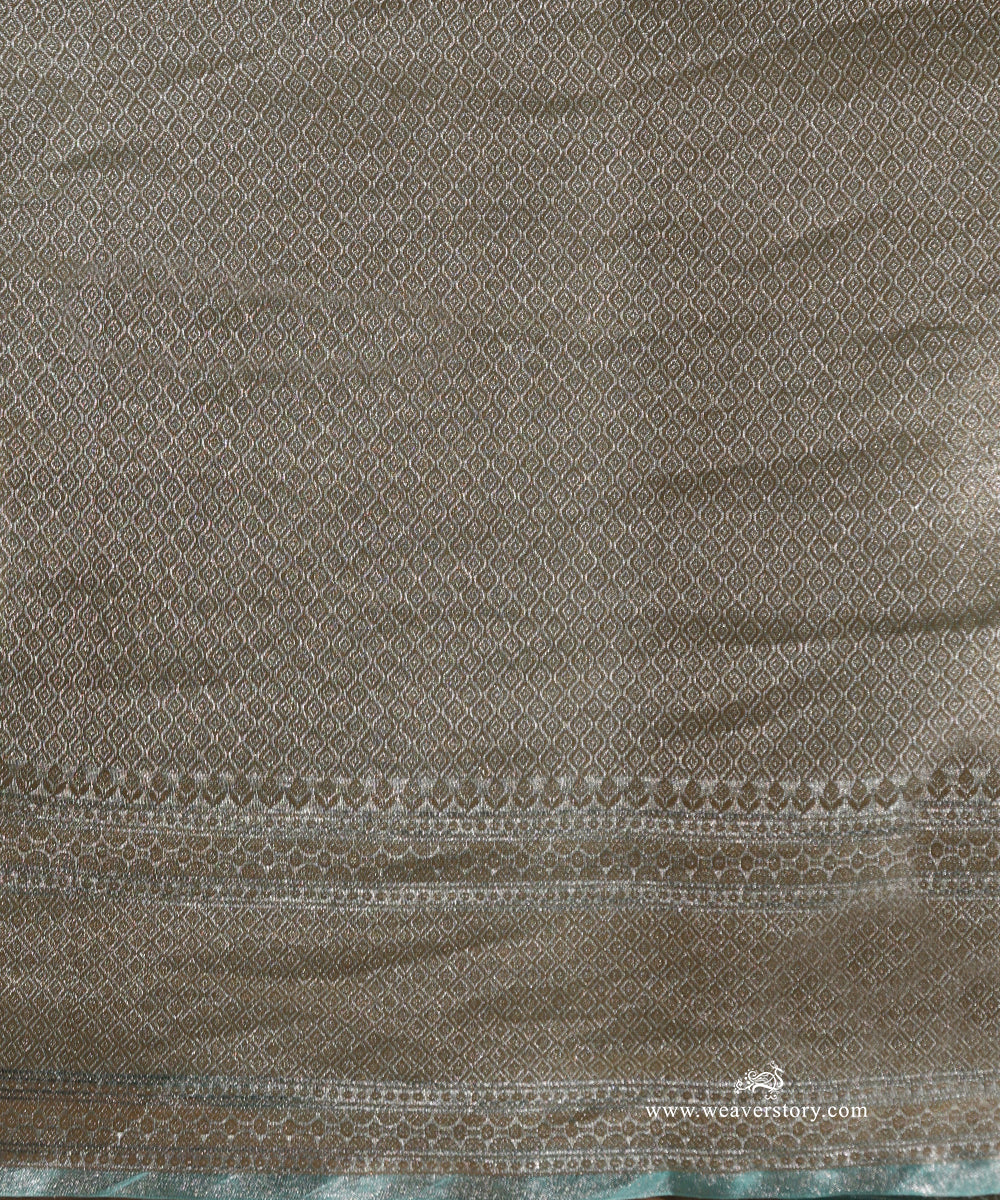 Sea_Green_Handloom_Pure_Tissue_Silk_Banarasi_Kimkhab_Saree_WeaverStory_05