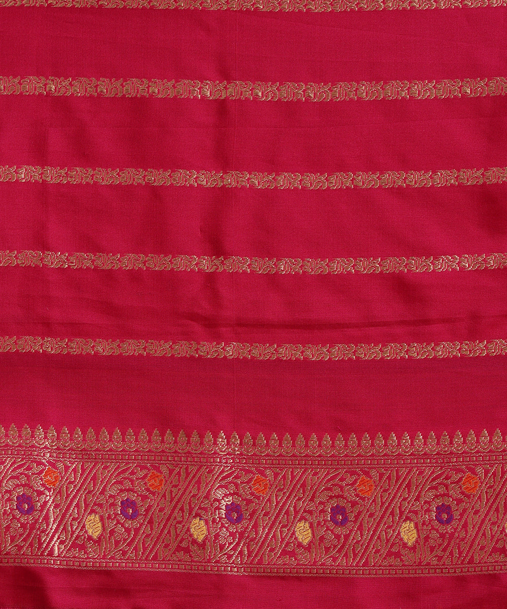 Orange_Pure_Katan_Silk_Banarasi_Ektara_Saree_With_Plum_Meenakari_Border_WeaverStory_05