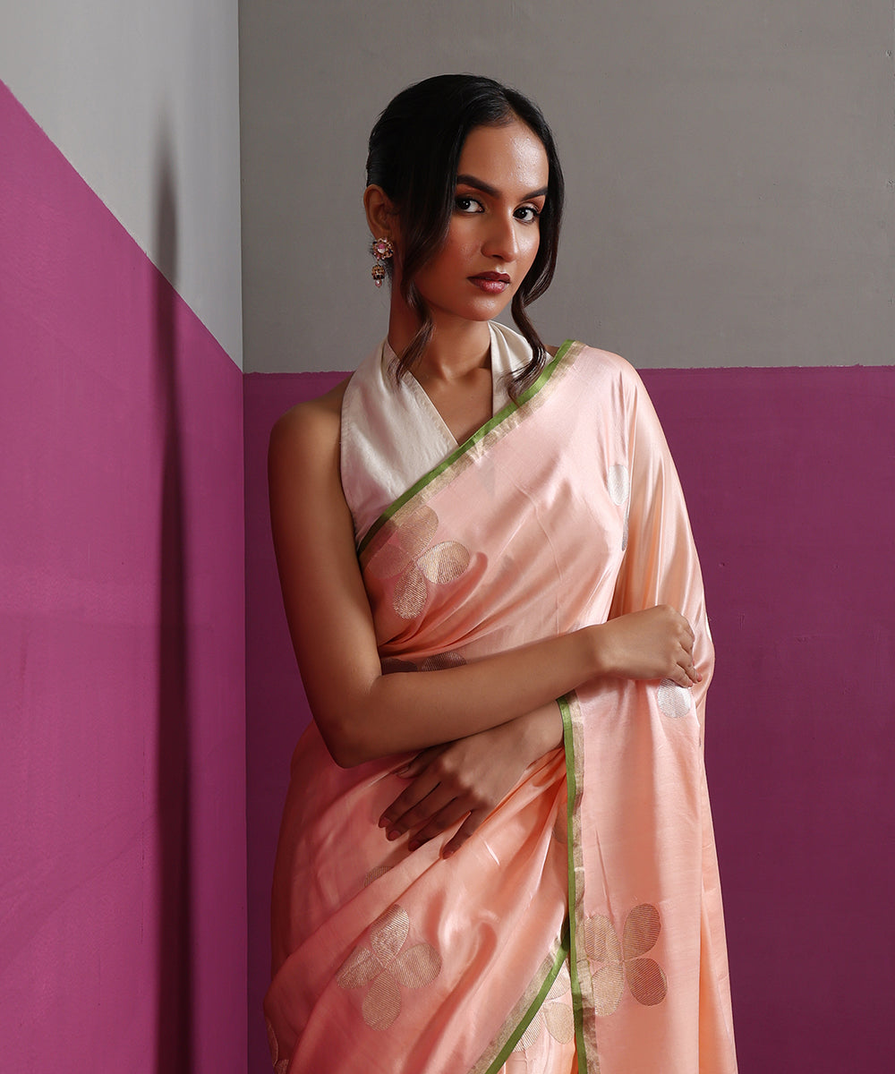 Maroon_Pure_Satin_Silk_Banarasi_Kadhwa_Saree_With_Gold_Silver_Guldasta_Motifs_WeaverStory_01
