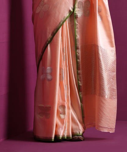 Maroon_Pure_Satin_Silk_Banarasi_Kadhwa_Saree_With_Gold_Silver_Guldasta_Motifs_WeaverStory_04