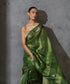 Green_Pure_Kora_Silk_Banarasi_Saree_With_Sona_Rupa_Zari_WeaverStory_01