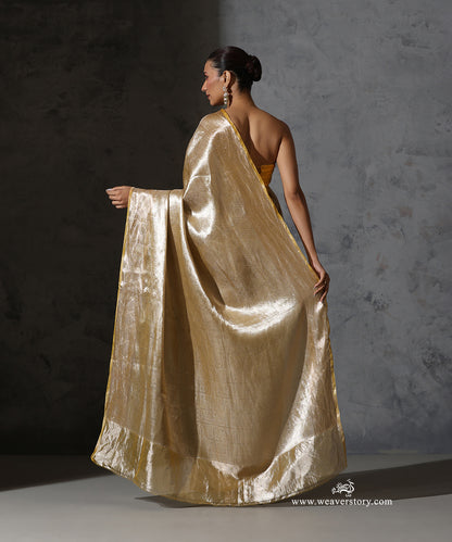 Yellow_Pure_Tissue_Kora_Silk_Banarasi_Anmol_Zari_Tanchoi_Saree_WeaverStory_03