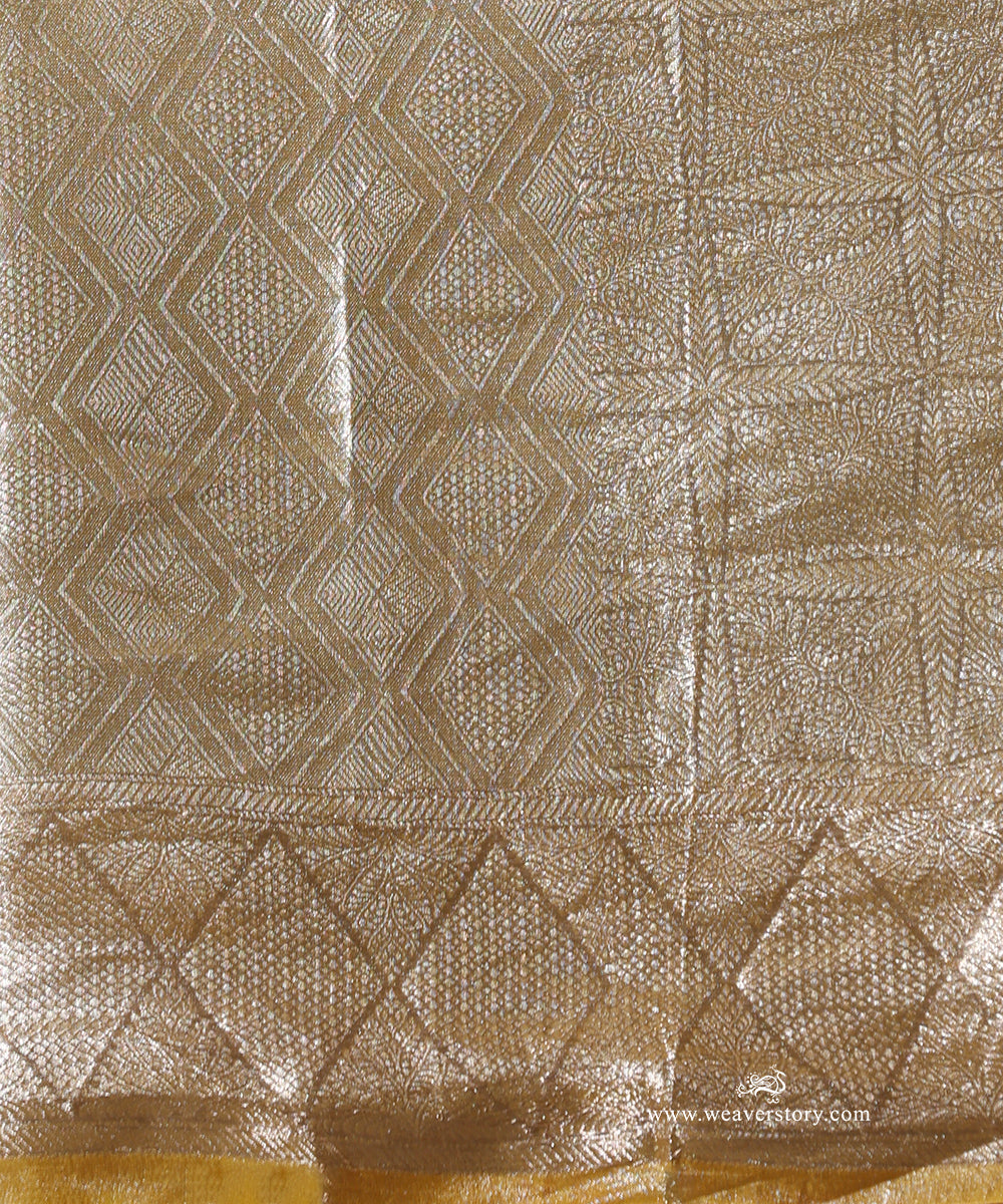 Yellow_Pure_Tissue_Kora_Silk_Banarasi_Anmol_Zari_Tanchoi_Saree_WeaverStory_05