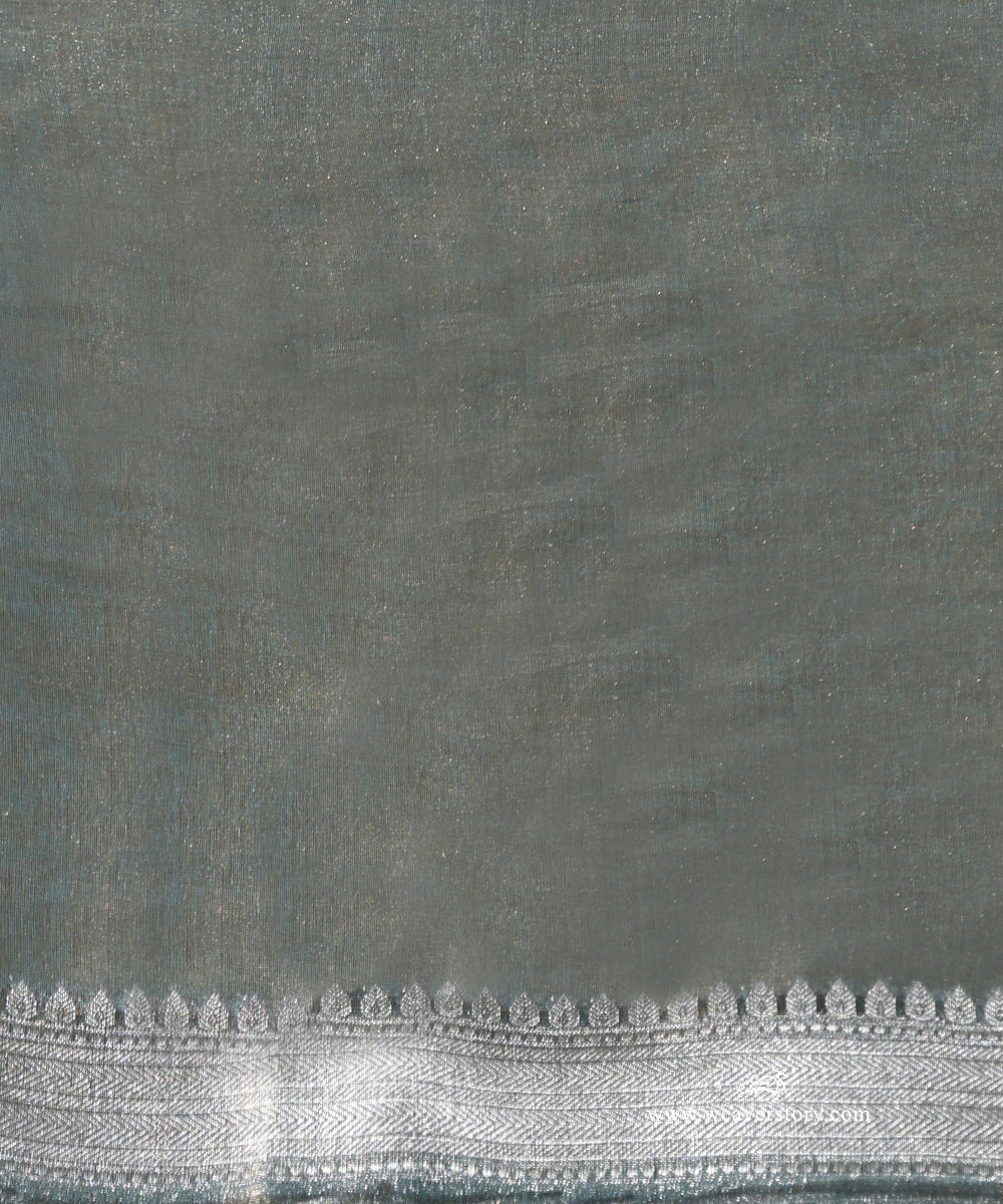 Ice_Blue_Pure_Tissue_Kora_Silk_Banarasi_Tanchoi_Saree_With_Gold_Zari_Border_WeaverStory_05
