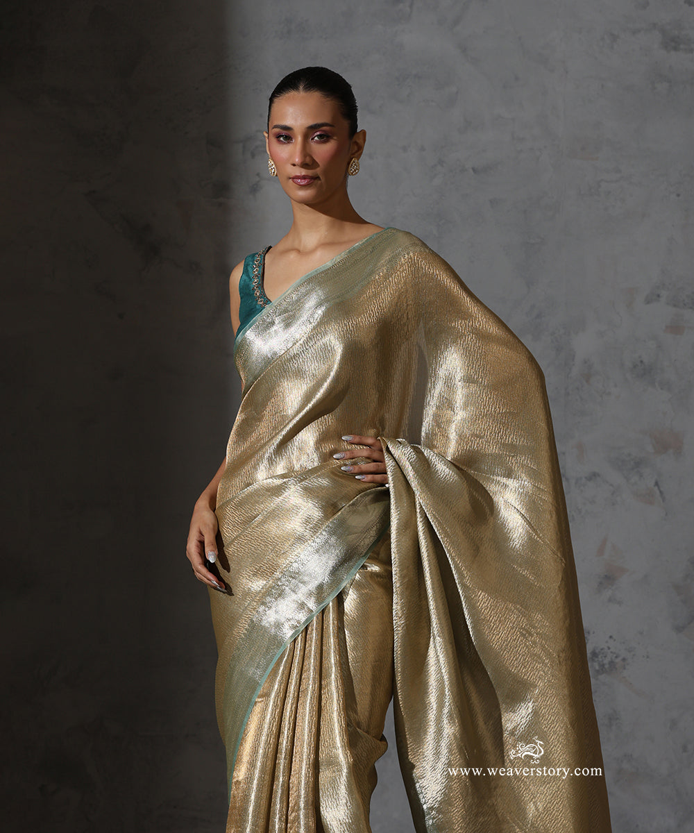 Mint_Green_Pure_Tissue_Kora_Silk_Banarasi_Tanchoi_Saree_With_Silver_Zari_Border_WeaverStory_01