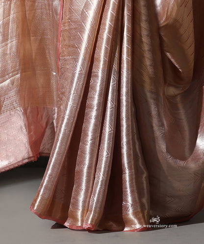 Peach_Pure_Tissue_Kora_Silk_Banarasi_Tanchoi_Saree_With_Sona_Rupa_Zari_WeaverStory_04