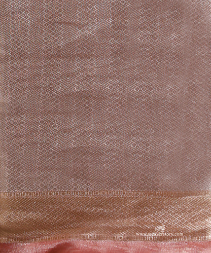 Peach_Pure_Tissue_Kora_Silk_Banarasi_Tanchoi_Saree_With_Sona_Rupa_Zari_WeaverStory_05